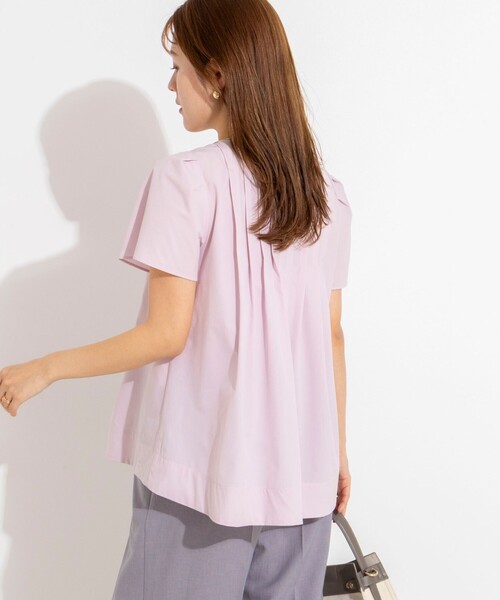 NOLLEY’S(ノーリーズ)の「《撥水/セットアップ対応》ウォッシャブルアクティブストレッチタックブラウス(シャツ/ブラウス・レディース・ベビーピンク/オフホワイト/ネイビー・38)」の22枚目の写真