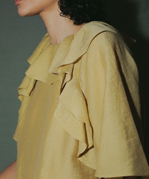 DESIGNWORKS(デザインワークス)の「ラッフルブラウス(シャツ/ブラウス・レディース・イエロー・38)」の18枚目の写真