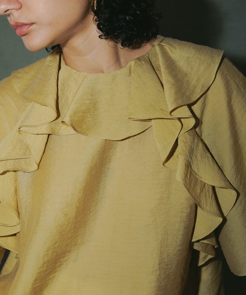 DESIGNWORKS(デザインワークス)の「ラッフルブラウス(シャツ/ブラウス・レディース・イエロー・38)」の19枚目の写真