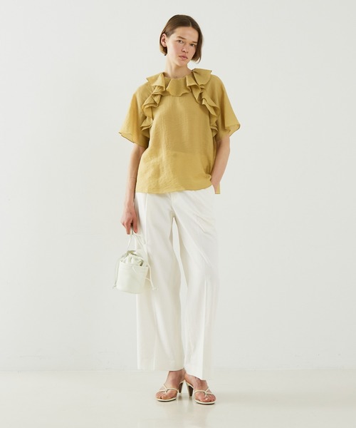 DESIGNWORKS(デザインワークス)の「ラッフルブラウス(シャツ/ブラウス・レディース・イエロー・38)」の11枚目の写真