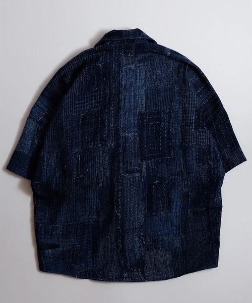 FDMTL（ファンダメンタル）の「【FDMTL】BORO S/S SHIRT RINSE（シャツ/ブラウス・メンズ・インディゴブルー・3/4）」の2枚目の写真
