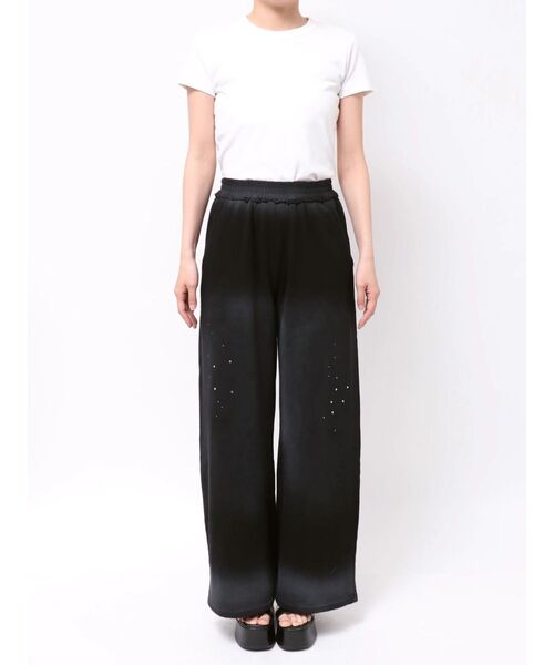 EMODA(エモダ)の「ウォッシュドストーンスウェットパンツ(スウェットパンツ・レディース・ブラック/ピンク/グレー・MEDIUM/SMALL)」の9枚目の写真