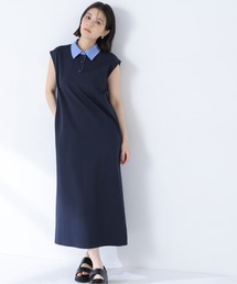 NATURAL BEAUTY BASIC | シャツカラーカットソーワンピース(ワンピース)