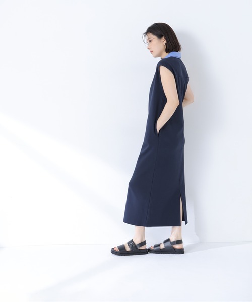 NATURAL BEAUTY BASIC(ナチュラルビューティーベーシック)の「シャツカラーカットソーワンピース(ワンピース・レディース・ベージュ系その他/ネイビー系・MEDIUM/P/S)」の19枚目の写真