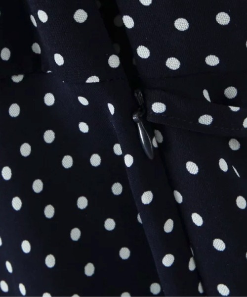 LA POMME petit(ラポミ・プチ)の「V-neck Lace Piping Dots One Piece(ワンピース・レディース・ネイビー・SMALL/LARGE/MEDIUM)」の6枚目の写真