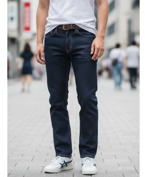 Levi's（リーバイス）の「【LEVI'S/リーバイス】【オールシーズン対応 王道ストレート505 T3 コアベーシック レギュラーストレート オールシーズン ストレッチ 王道シルエット 大人カジュアル ベーシック（デニムパンツ・メンズ・ワンウォッシュ/ダークインディゴブルー・34inch/33inch/31inch/30inch/36inch/28inch）」の2枚目の写真