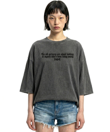 DTFロンニーピグメント半袖Tシャツチャコール