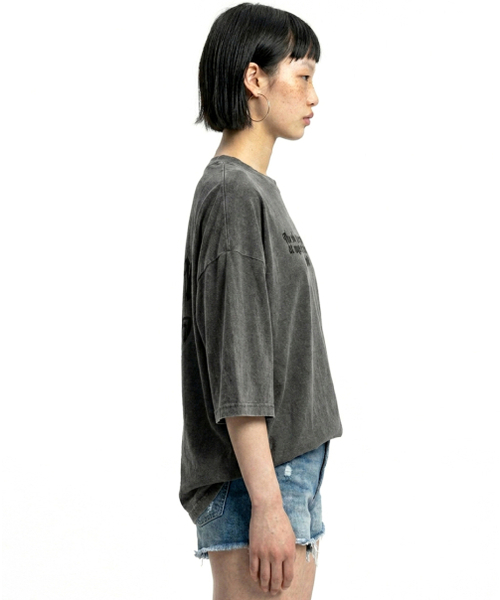 REBRENNER（リブレンナー）の「DTFロンニーピグメント半袖Tシャツチャコール（Tシャツ/カットソー・レディース・その他・MEDIUM/LARGE/X-LARGE/2XL）」の2枚目の写真
