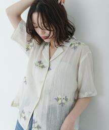 URBAN RESEARCH Sonny Label | フラワー刺繍ジャガードシャツ(シャツ/ブラウス)