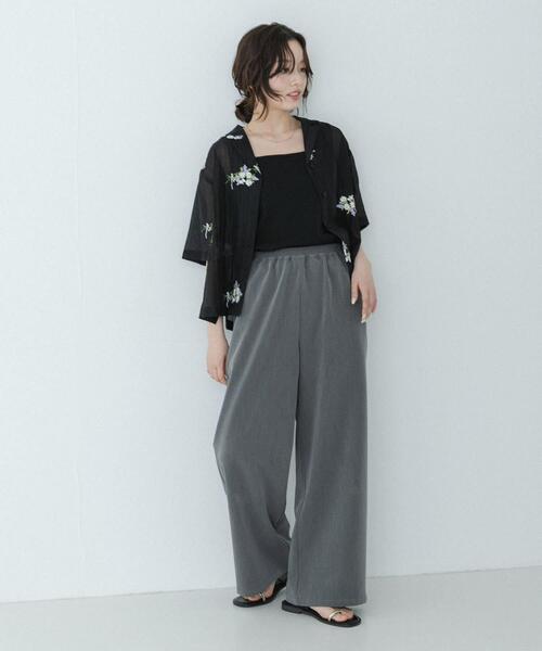 URBAN RESEARCH Sonny Label(アーバンリサーチサニーレーベル)の「フラワー刺繍ジャガードシャツ(シャツ/ブラウス・レディース・ベージュ/ブラック/オフホワイト・FREE)」の18枚目の写真