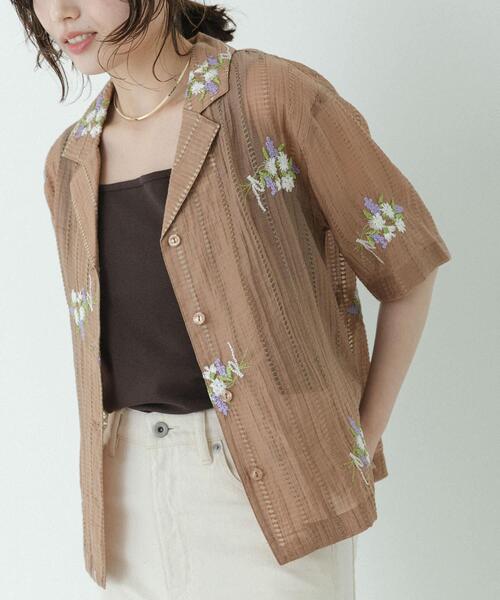 URBAN RESEARCH Sonny Label(アーバンリサーチサニーレーベル)の「フラワー刺繍ジャガードシャツ(シャツ/ブラウス・レディース・ベージュ/ブラック/オフホワイト・FREE)」の22枚目の写真