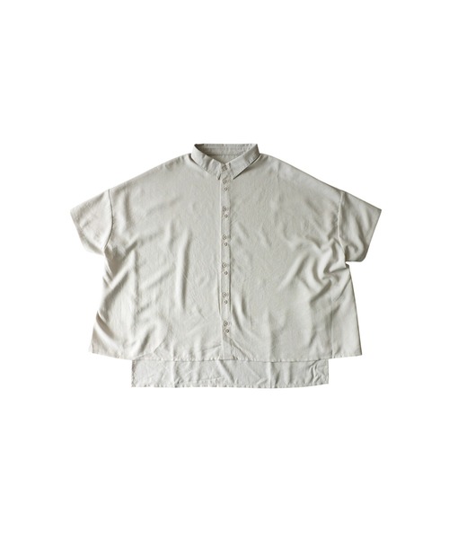 antiqua(アンティカ)の「前後差 ドルマン シャツ(シャツ/ブラウス・レディース・ブラック/ネイビー/ホワイト系その他/レッド・P/R)」の21枚目の写真