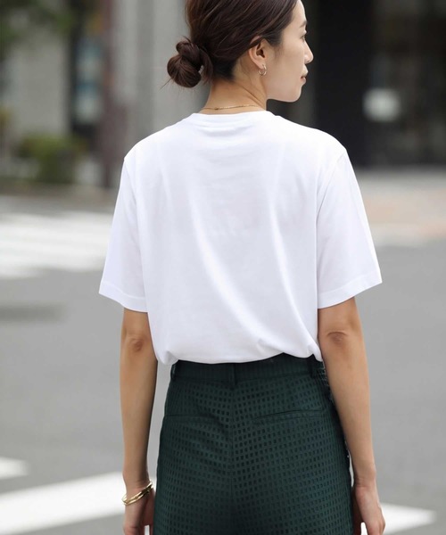 STYLE DELI（スタイルデリ）の「薄手スムースクルーネックTシャツ（Tシャツ/カットソー・レディース・イエロー/ブラック/ピンク/ホワイト・FREE）」の19枚目の写真