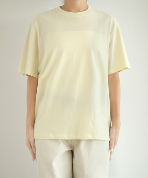 STYLE DELI（スタイルデリ）の「薄手スムースクルーネックTシャツ（Tシャツ/カットソー・レディース・イエロー/ブラック/ピンク/ホワイト・FREE）」の20枚目の写真