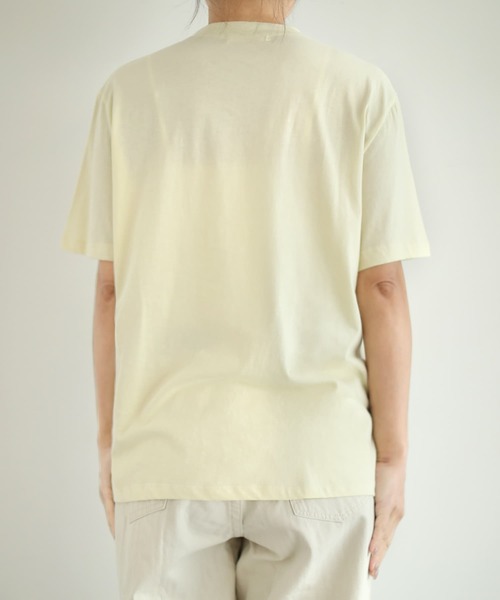 STYLE DELI（スタイルデリ）の「薄手スムースクルーネックTシャツ（Tシャツ/カットソー・レディース・イエロー/ブラック/ピンク/ホワイト・FREE）」の22枚目の写真