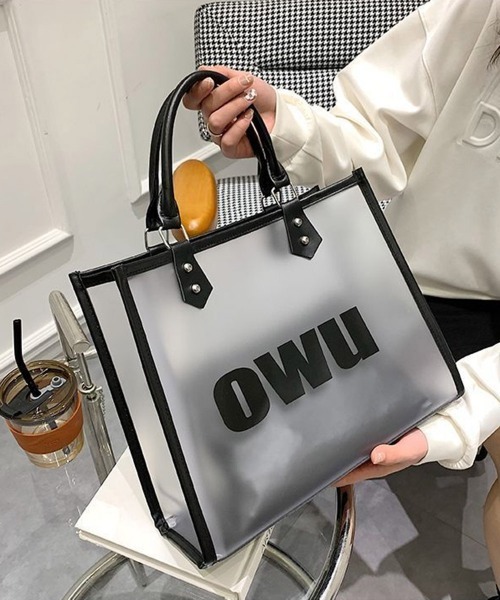 Miniministore(ミニミニストア)の「ロゴクリアバッグ PVCトートバッグ透明(トートバッグ・レディース・ホワイト/クリア/ブラック・FREE)」の16枚目の写真