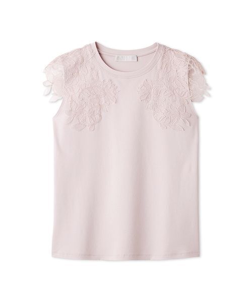 CELFORD(セルフォード)の「【接触冷感】レースショルダーカットソー(Tシャツ/カットソー・レディース・ライトピンク/オフホワイト/グレー・F)」の3枚目の写真