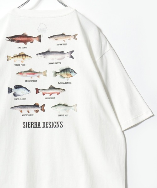 SIERRA DESIGNS(シェラデザイン)の「2026SS SIERRA DESIGNS/シェラデザイン フィッシュイラストバックプリント 半袖Tシャツ レディース メンズ(Tシャツ/カットソー・メンズ・ブラック/ベージュ/ホワイト・LL/L/M)」の11枚目の写真