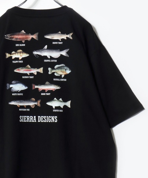 SIERRA DESIGNS(シェラデザイン)の「2026SS SIERRA DESIGNS/シェラデザイン フィッシュイラストバックプリント 半袖Tシャツ レディース メンズ(Tシャツ/カットソー・メンズ・ブラック/ベージュ/ホワイト・LL/L/M)」の13枚目の写真