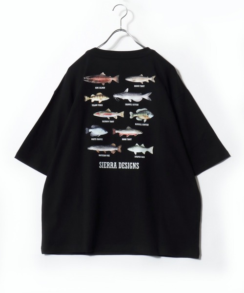 SIERRA DESIGNS(シェラデザイン)の「2026SS SIERRA DESIGNS/シェラデザイン フィッシュイラストバックプリント 半袖Tシャツ レディース メンズ(Tシャツ/カットソー・メンズ・ブラック/ベージュ/ホワイト・LL/L/M)」の10枚目の写真
