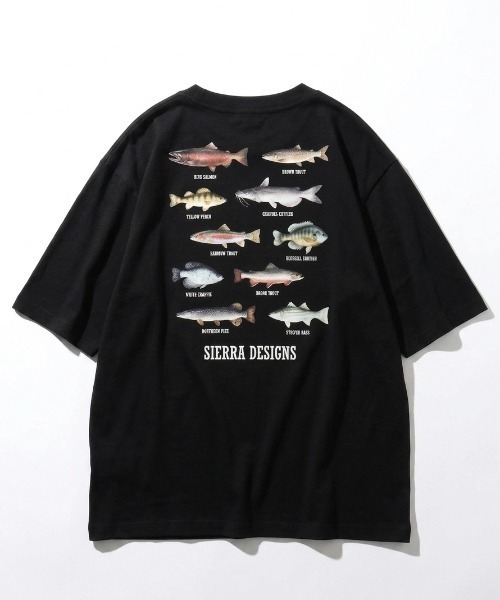 SIERRA DESIGNS(シェラデザイン)の「2026SS SIERRA DESIGNS/シェラデザイン フィッシュイラストバックプリント 半袖Tシャツ レディース メンズ(Tシャツ/カットソー・メンズ・ブラック/ベージュ/ホワイト・LL/L/M)」の16枚目の写真