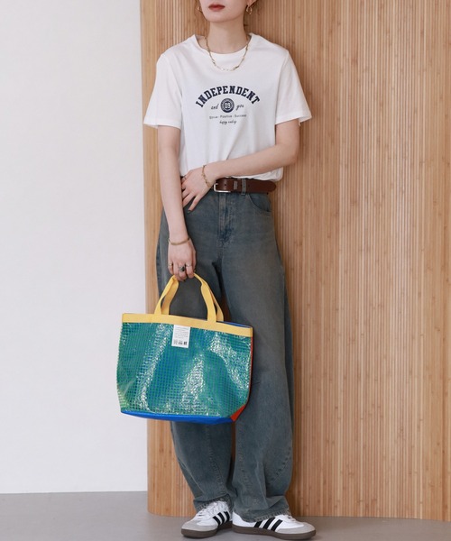C&X MARKET(シーアンドエックスマーケット)の「C&X MARKET グリッド トートバッグ(トートバッグ・メンズ・レッド/ブルー・ONE SIZE)」の13枚目の写真