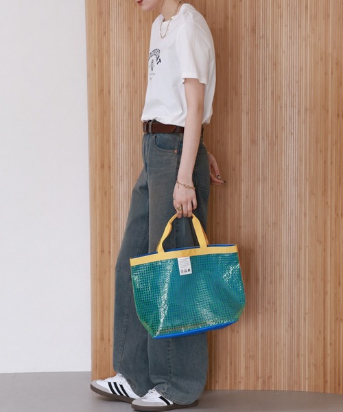 C&X MARKET(シーアンドエックスマーケット)の「C&X MARKET グリッド トートバッグ(トートバッグ・メンズ・レッド/ブルー・ONE SIZE)」の12枚目の写真