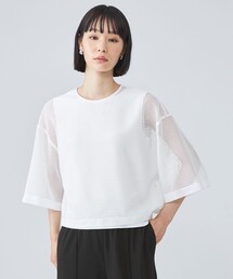 メッシュクロップドトップス