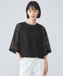 メッシュクロップドトップス