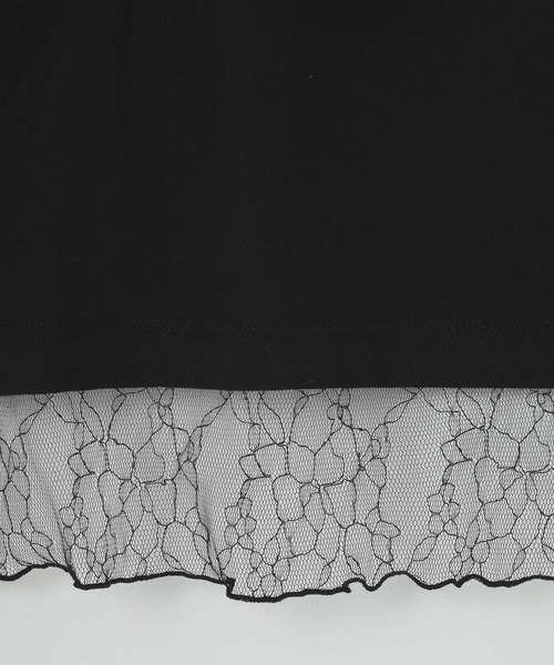 LEPSIM(レプシィム)の「シアーレースレイヤードT 887658(Tシャツ/カットソー・レディース・チャコールグレー/オフホワイト/ライトブルー/ブラック・FREE)」の18枚目の写真