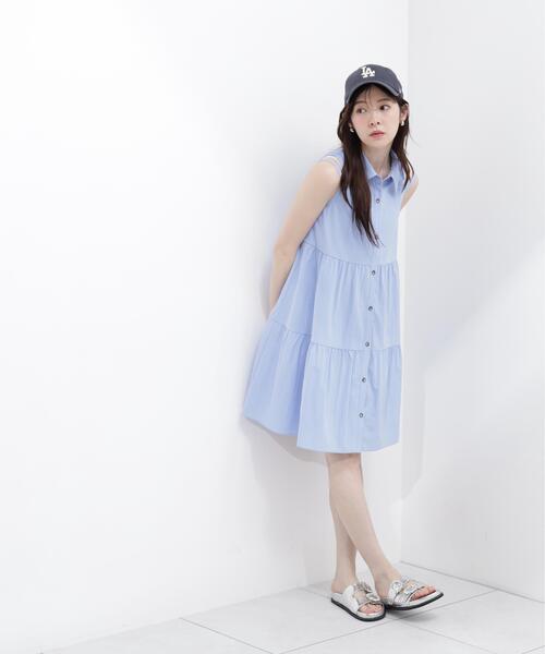 PROPORTION BODY DRESSING(プロポーションボディドレッシング)の「<E>ノースリーブシャツミニワンピース / 1216247602(ワンピース・レディース・ホワイト/ブルー・FREE)」の13枚目の写真