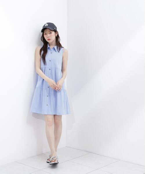 PROPORTION BODY DRESSING(プロポーションボディドレッシング)の「<E>ノースリーブシャツミニワンピース / 1216247602(ワンピース・レディース・ホワイト/ブルー・FREE)」の15枚目の写真