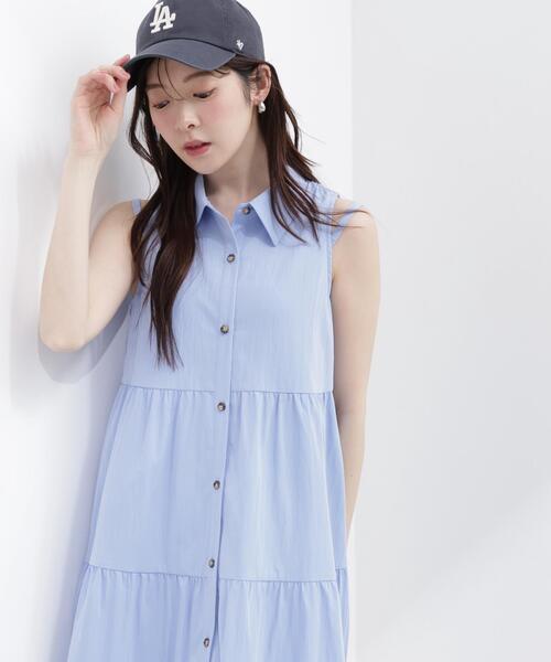 PROPORTION BODY DRESSING(プロポーションボディドレッシング)の「<E>ノースリーブシャツミニワンピース / 1216247602(ワンピース・レディース・ホワイト/ブルー・FREE)」の22枚目の写真