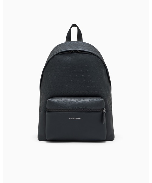 ARMANI EXCHANGE(アルマーニエクスチェンジ)の「【A|X アルマーニ エクスチェンジ】オールオーバーロゴ バックパック(バックパック/リュック・メンズ・ブラック・FREE)」の1枚目の写真