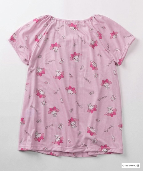 sanrio(サンリオ)の「【52】【Sanrio/サンリオ】マイメロディ クロミ 総柄 ルームウェア/パジャマ/ナイトウェア/半袖スモック&クロップドパンツ/セットアップ/2点セット/レディース(ルームウェア/パジャマ・レディース・ピンク系その他/グレー/サックスブルー/ピンク・M/L)」の10枚目の写真