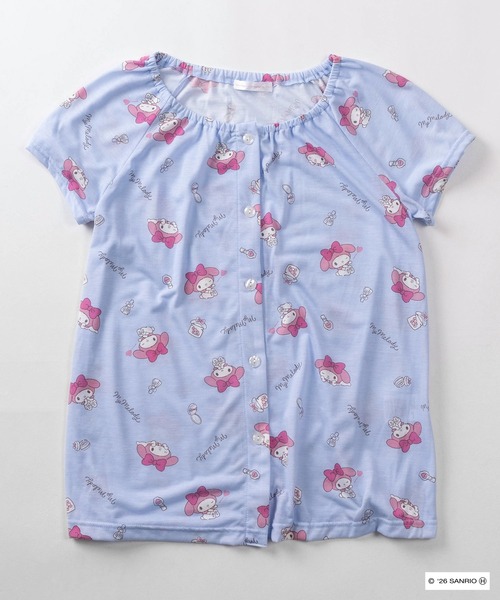 sanrio(サンリオ)の「【52】【Sanrio/サンリオ】マイメロディ クロミ 総柄 ルームウェア/パジャマ/ナイトウェア/半袖スモック&クロップドパンツ/セットアップ/2点セット/レディース(ルームウェア/パジャマ・レディース・ピンク系その他/グレー/サックスブルー/ピンク・M/L)」の13枚目の写真
