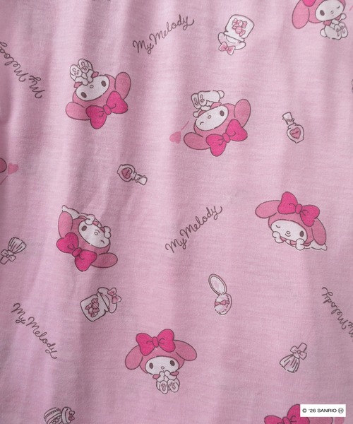 sanrio(サンリオ)の「【52】【Sanrio/サンリオ】マイメロディ クロミ 総柄 ルームウェア/パジャマ/ナイトウェア/半袖スモック&クロップドパンツ/セットアップ/2点セット/レディース(ルームウェア/パジャマ・レディース・ピンク系その他/グレー/サックスブルー/ピンク・M/L)」の8枚目の写真