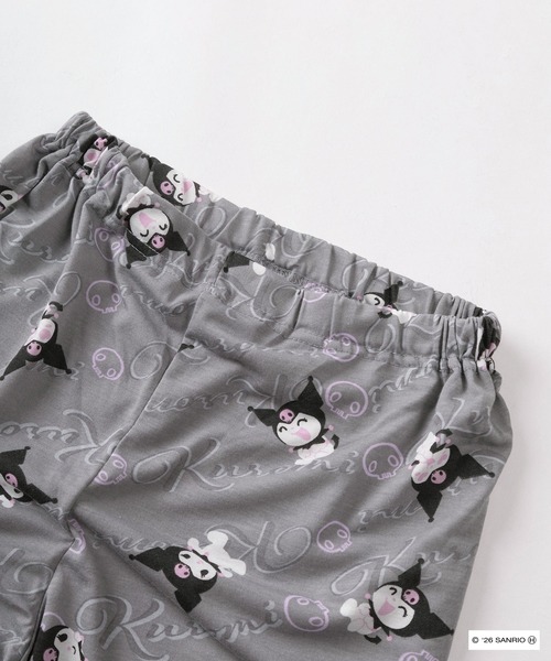 sanrio(サンリオ)の「【52】【Sanrio/サンリオ】マイメロディ クロミ 総柄 ルームウェア/パジャマ/ナイトウェア/半袖スモック&クロップドパンツ/セットアップ/2点セット/レディース(ルームウェア/パジャマ・レディース・ピンク系その他/グレー/サックスブルー/ピンク・M/L)」の16枚目の写真