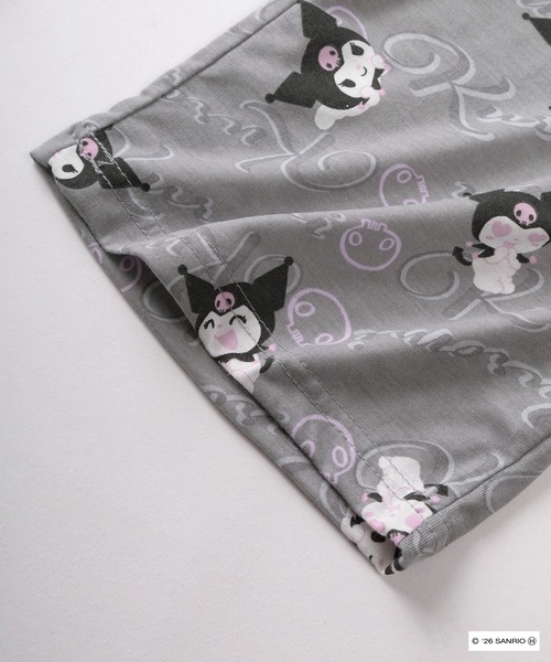 sanrio(サンリオ)の「【52】【Sanrio/サンリオ】マイメロディ クロミ 総柄 ルームウェア/パジャマ/ナイトウェア/半袖スモック&クロップドパンツ/セットアップ/2点セット/レディース(ルームウェア/パジャマ・レディース・ピンク系その他/グレー/サックスブルー/ピンク・M/L)」の15枚目の写真