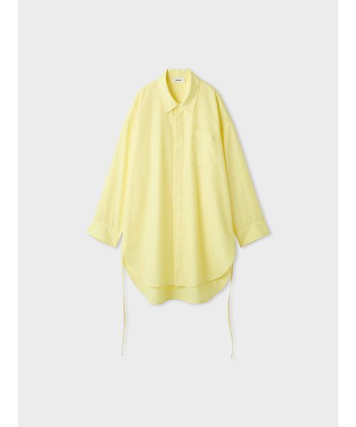 MIESROHE(ミースロエ)の「Lumishadeコードロングシャツ(シャツ/ブラウス・レディース・ホワイト/ブルー/イエロー・F)」の3枚目の写真