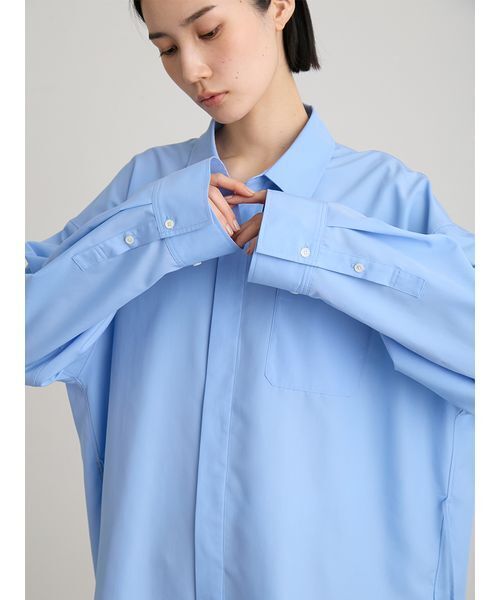 MIESROHE(ミースロエ)の「Lumishadeコードロングシャツ(シャツ/ブラウス・レディース・ホワイト/ブルー/イエロー・F)」の6枚目の写真