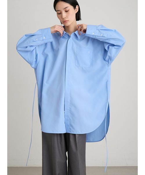 MIESROHE(ミースロエ)の「Lumishadeコードロングシャツ(シャツ/ブラウス・レディース・ホワイト/ブルー/イエロー・F)」の9枚目の写真