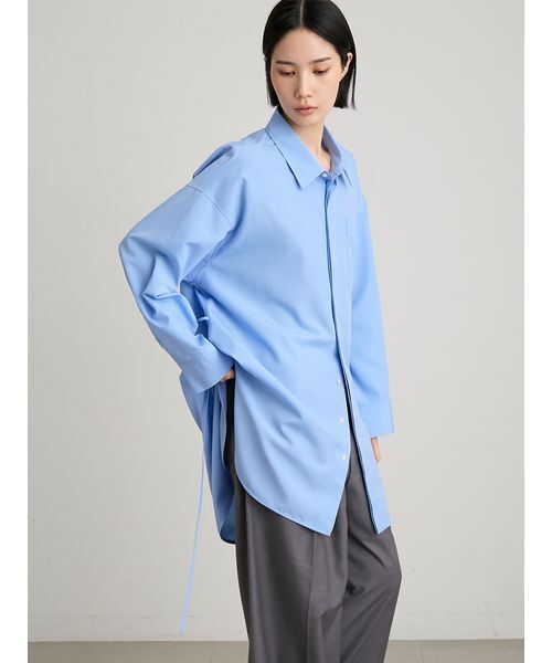 MIESROHE(ミースロエ)の「Lumishadeコードロングシャツ(シャツ/ブラウス・レディース・ホワイト/ブルー/イエロー・F)」の11枚目の写真