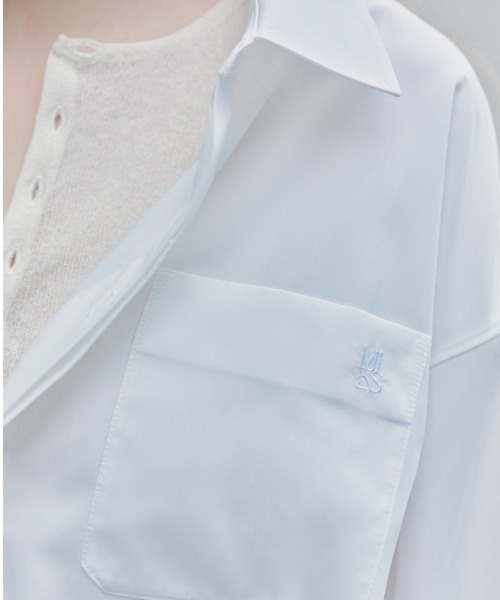 MIESROHE(ミースロエ)の「Lumishadeコードロングシャツ(シャツ/ブラウス・レディース・ホワイト/ブルー/イエロー・F)」の15枚目の写真