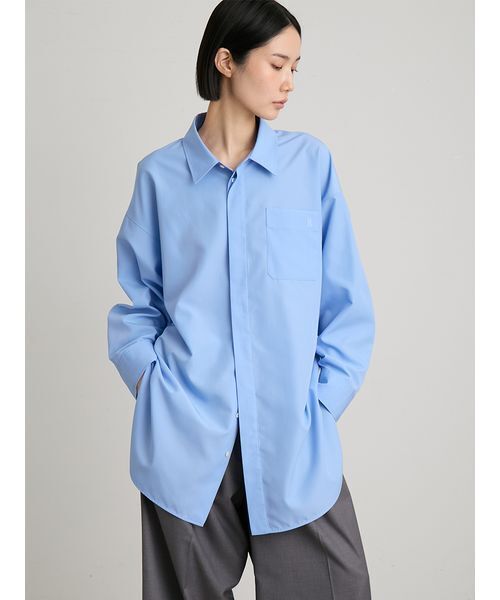 MIESROHE(ミースロエ)の「Lumishadeコードロングシャツ(シャツ/ブラウス・レディース・ホワイト/ブルー/イエロー・F)」の14枚目の写真