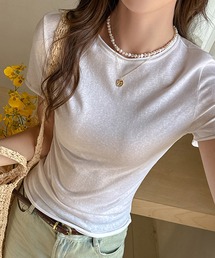 細見えシルエット半袖カットソー