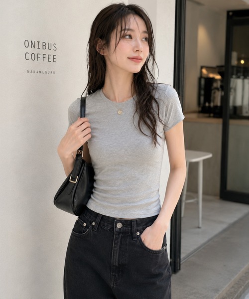 by LEGNA(バイレグナ)の「細見えシルエット半袖カットソー(Tシャツ/カットソー・レディース・ライトパープル/パープル/ホワイト/グレー/グレイッシュブルー/ブラック・LARGE/MEDIUM/SMALL)」の10枚目の写真