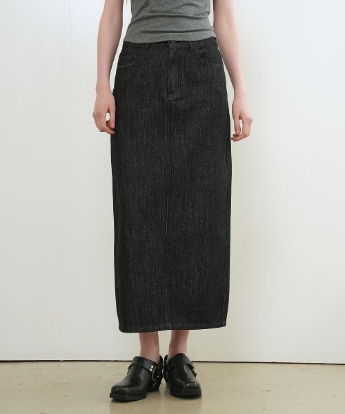 GENERAL IDEA(ジェネラルアイデア)の「【GENERAL IDEA】デニムマキシスカート / DENIM MAXI SKIRT(デニムスカート・レディース・ブラック/スカイブルー・L/M/S)」の2枚目の写真