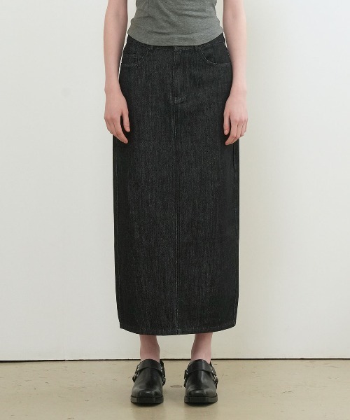 GENERAL IDEA(ジェネラルアイデア)の「【GENERAL IDEA】デニムマキシスカート / DENIM MAXI SKIRT(デニムスカート・レディース・ブラック/スカイブルー・L/M/S)」の3枚目の写真