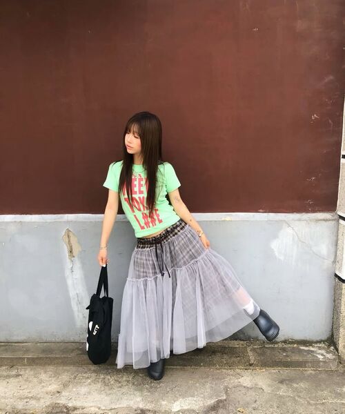 GRAVER（グレーバー）の「[トキシック] レディース スリム半袖Tシャツ_2カラー（Tシャツ/カットソー・レディース・ライトグリーン/イエロー・ONE SIZE）」の13枚目の写真